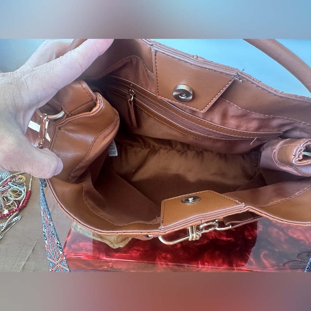 Time and Tru Women's Hazel Satchel Bag Crossbody Shoulder Purse EUC - Picture 4 of 4